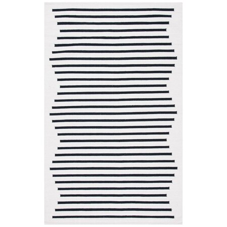 Safavieh 6 x 9 ft. Montauk Hand Woven Rectangle Area Rug Ivory & Black MTK313A-6